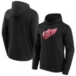 Detroit Red Wings Iconic Secondary Colour Logo Graphic Hoodie - Black - Mens