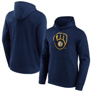 Milwaukee Brewers Iconic Primary Colour Logo Graphic Hoodie - Mens