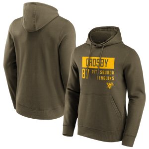 Pittsburgh Penguins Fashion Name & Number Hoodie - Sidney Crosby 87 - Mens