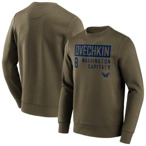 Washington Capitals Fashion Name & Number Crew Sweatshirt - Ovechkin 8 - Mens