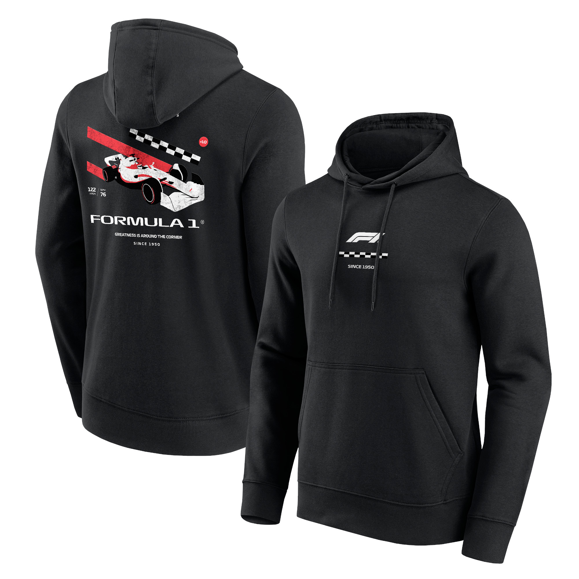 Formula 1 Distressed Car Graphic Hoodie Formula 1 Distressed Car Graphic Hoodie