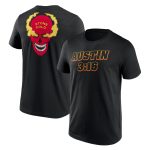 WWE Stone Cold Steve Austin Red Skull T-Shirt - Black - Mens
