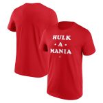 WWE Hulk Hogan Hulk-A-Mania Type T-Shirt - Red - Mens