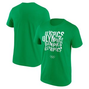 The Olympic Collection Typography Ripple Spirit T-Shirt - Green