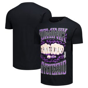 Men's Ripple Junction Black Dominik Mysterio Knuckles T-Shirt