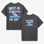 Men's Goodie Two Sleeves  Charcoal CM Punk Best in the World Graphic T-Shirt