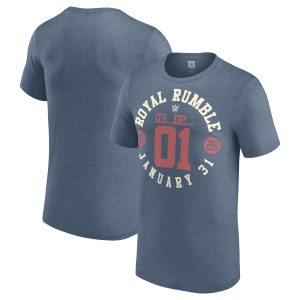 Men's Heather Blue Royal Rumble 2026 Circle Logo T-Shirt