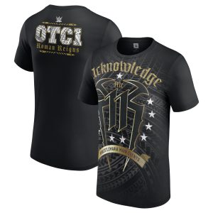 WWE Roman Reigns 11 Star Acknowledge Me Authentic T-Shirt - Black - Mens