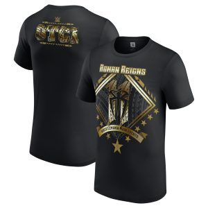WWE Roman Reigns 11 Star Authentic T-Shirt - Black - Mens