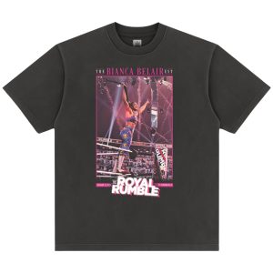 Men's Black Bianca Belair Royal Rumble 2021 Boxy T-Shirt