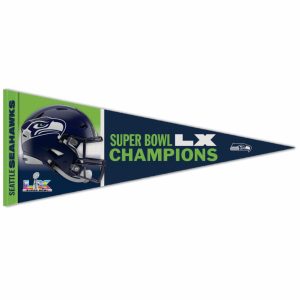 Seattle Seahawks LX Super Bowl Champions 12x30 Premium Pennant