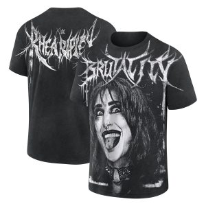 Men's Black Rhea Ripley Face Photo T-Shirt