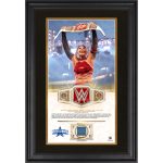 Bianca Belair WWE Framed Golden Moments 10" x 18" WrestleMania 38 Collage with a Piece of Match-Used Canvas - Limited Edition of 250