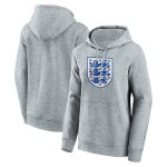 England Essentials Large Crest Hoodie - Grey Marl - Womens