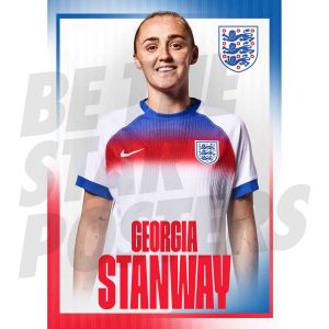 England Lionesses Georgia Stanway 25/26 Home Headshot A3 Poster