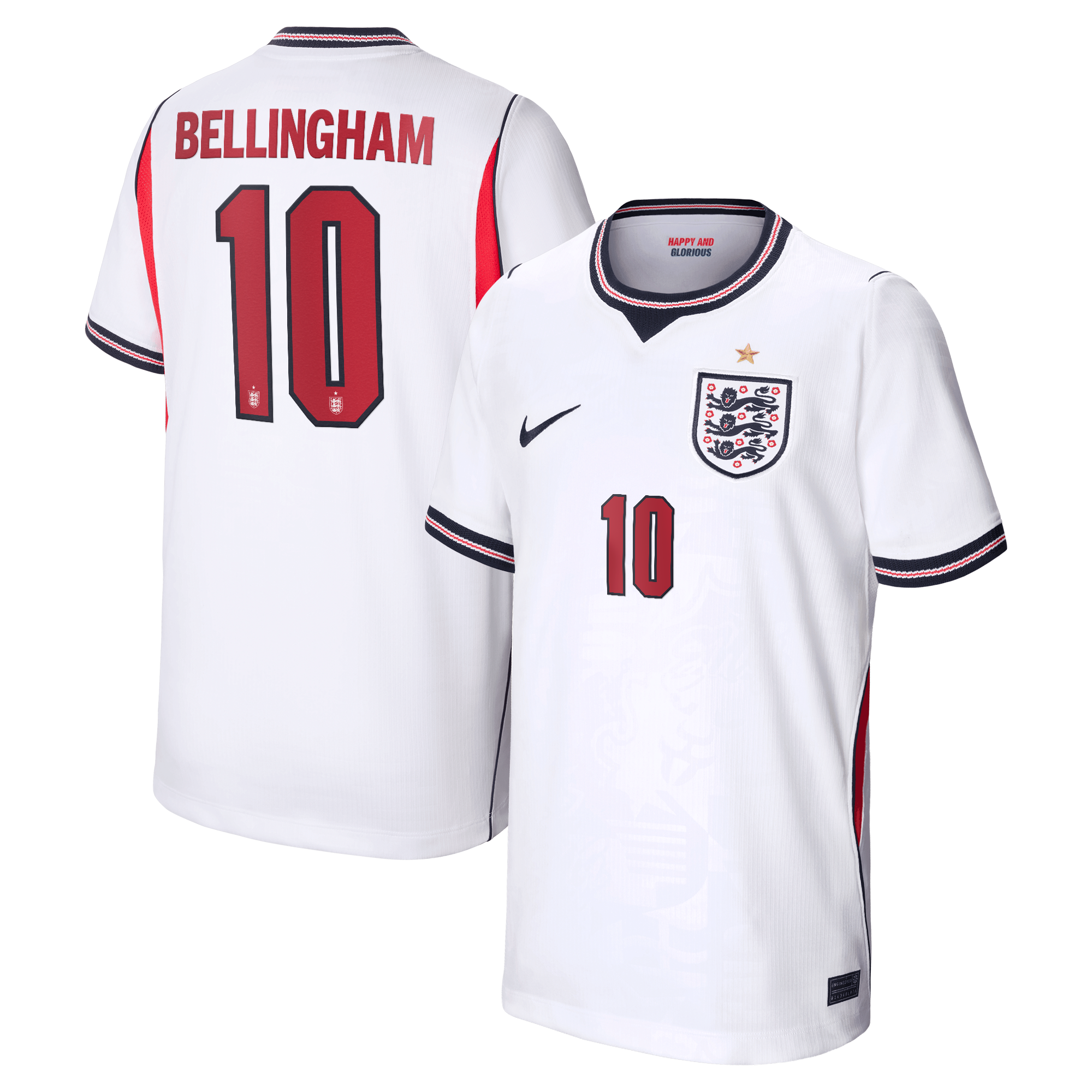 England Nike Home Stadium Shirt 2026 – Kids with Bellingham 10 printing England Nike Home Stadium Shirt 2026 - Kids with Bellingham 10 printing