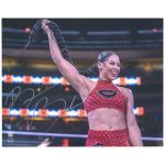 Bianca Belair Autographed 16" x 20" In Ring Whipping Hair Photograph
