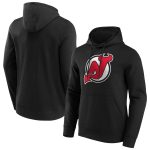 New Jersey Devils Iconic Primary Colour Logo Graphic Hoodie - Black - Mens