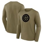 Chicago Cubs Mono Logo Graphic Long Sleeve T-Shirt - Mens