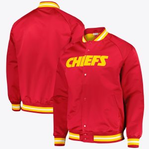 Kansas City Chiefs Mitchell & Ness Satin Jacket - Mens