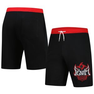 Men’s WWE Authentic Black Penta Penta Mask Logo Sweatshorts Men's WWE Authentic Black Penta Penta Mask Logo Sweatshorts