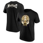 WWE Rey Mysterio Gold 619 Mask T-Shirt - Black - Mens