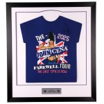 WWE John Cena Autographed Framed Farewell Tour London T-Shirt