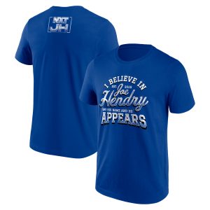 Joe Hendry Say His Name And He Appears T-Shirt - Blue - Mens
