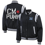 Women's WEAR by Erin Andrews Black CM Punk Bomber Full-Zip Jacket