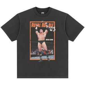 Men's Black Brock Lesnar Royal Rumble 2003 Boxy T-Shirt