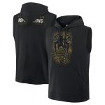 Men's Black Roman Reigns Tribal Logo Sleeveless Hoodie