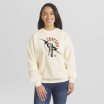 Women's WEAR by Erin Andrews Cream CM Punk Oversized Sweatshirt