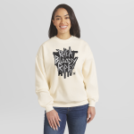 Women's WEAR by Erin Andrews Cream Rhea Ripley Oversized Sweatshirt
